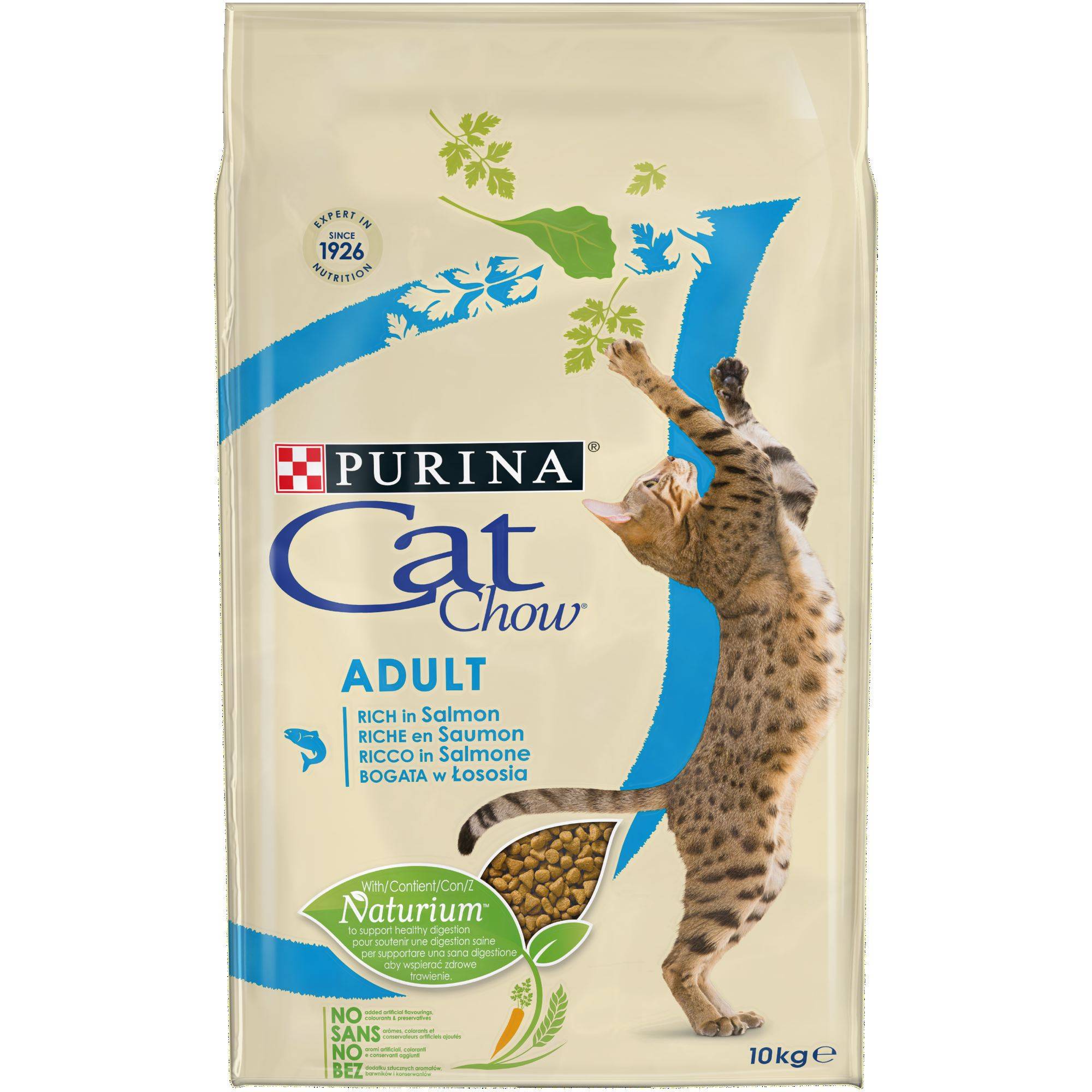 Cat Chow - Croquettes Purina Cat Chow Adult Riche en Saumon 10kg - Image 1