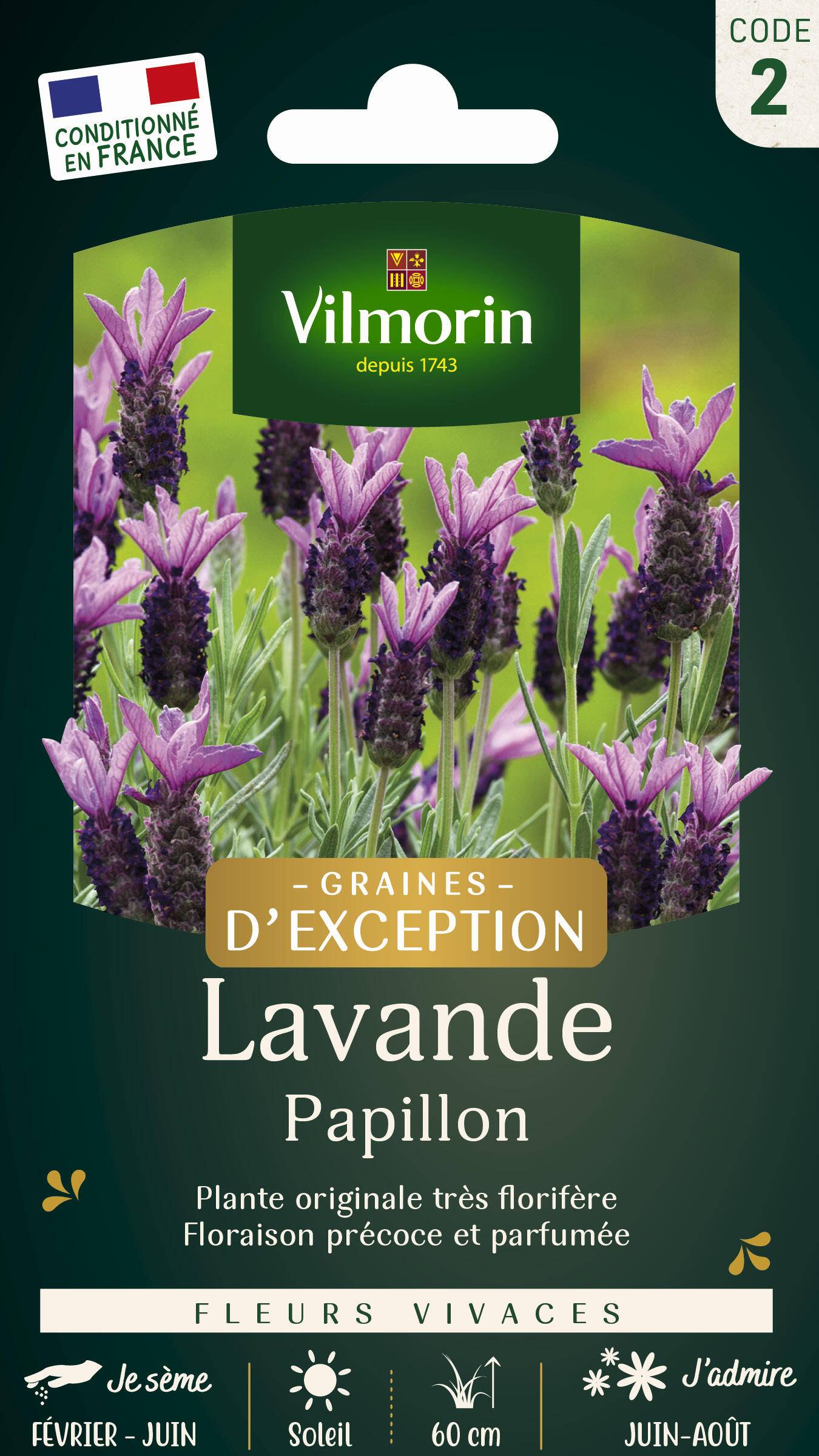 Vilmorin - Lavande Papillon serie 2 sachet graines 0,5 g - Vilmorin - Image 1
