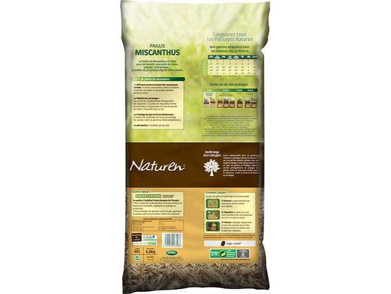 Naturen - Paillis de miscanthus naturel 60L – NATUREN - Image 2