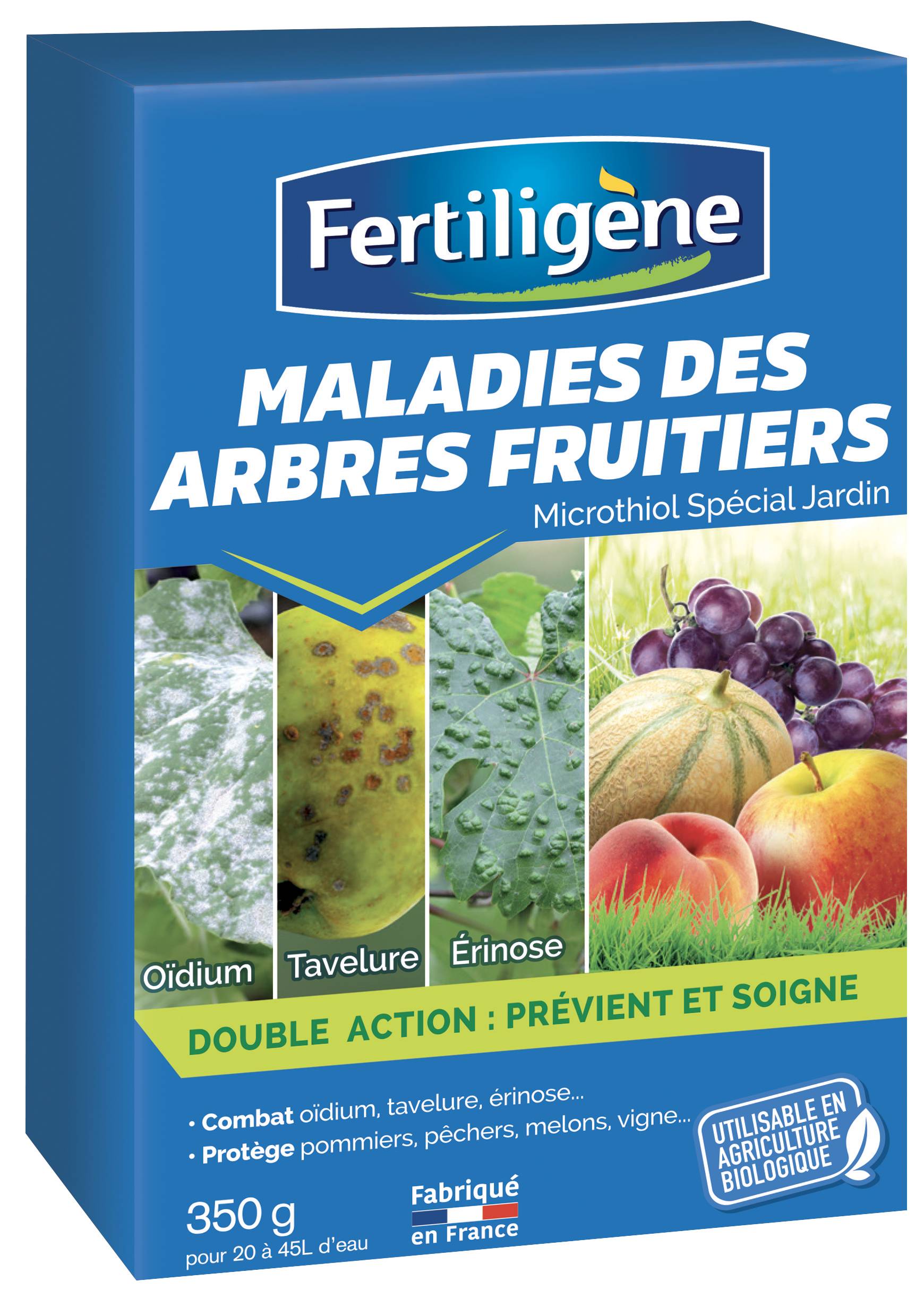 Fertiligène - Anti-maladies Arbres Fruitiers Fongicide Soufre 350g - FERTILIGENE - Image 3