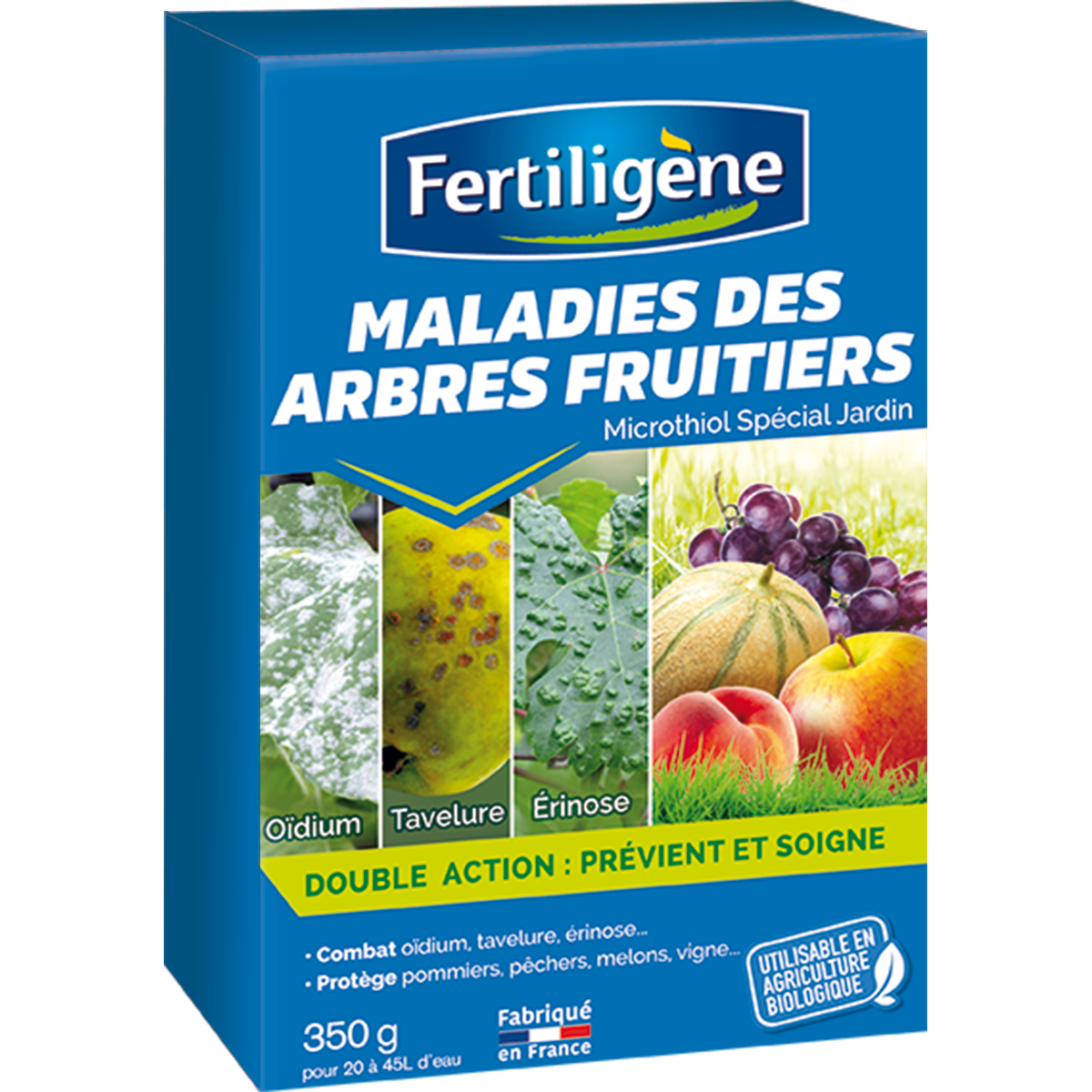 Fertiligène - Anti-maladies Arbres Fruitiers Fongicide Soufre 350g - FERTILIGENE