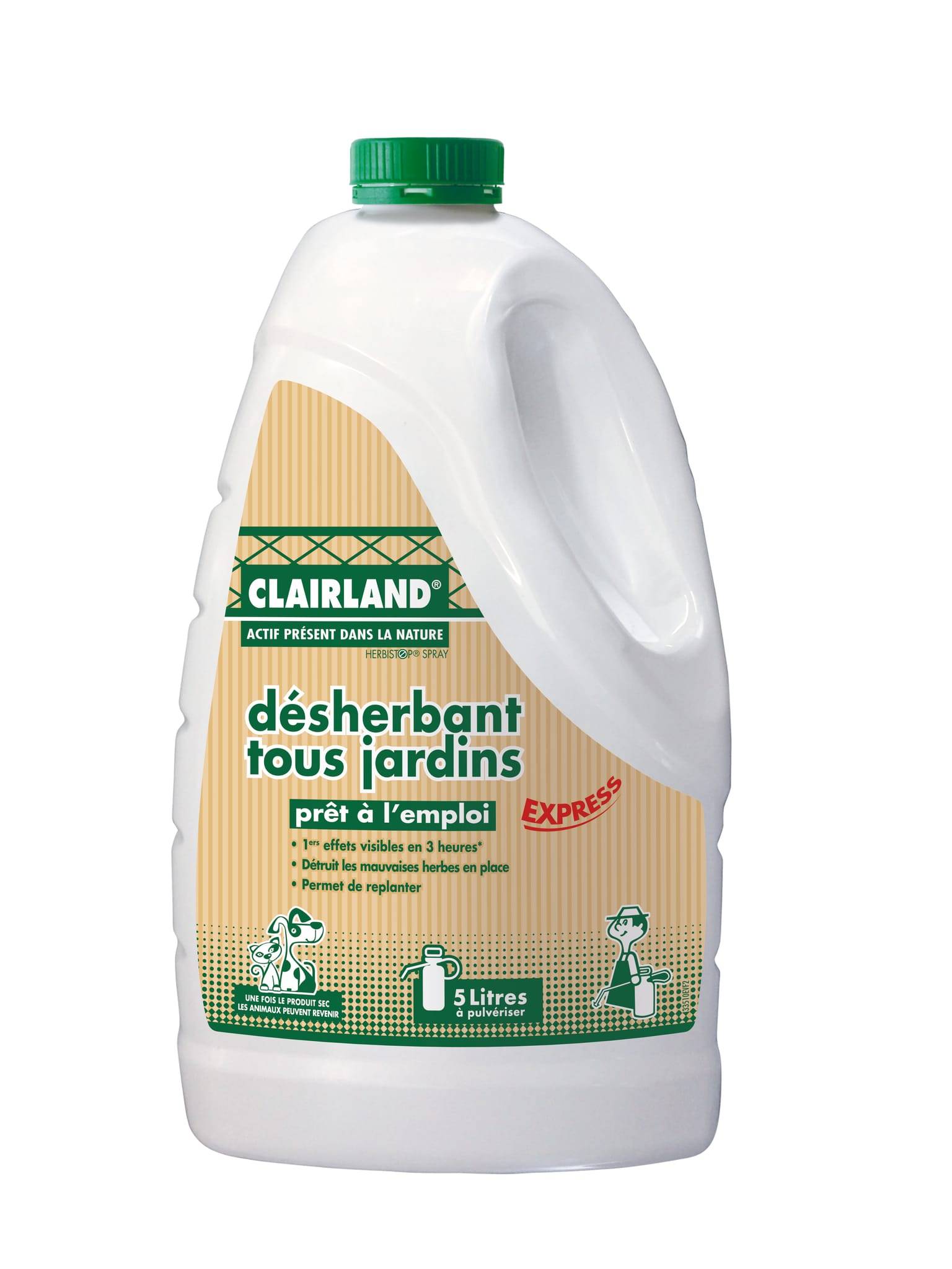 Clairland Biocontrôle - Désherbant tous jardins prêt à l'emploi  5L - Clairland Biocontrôle
