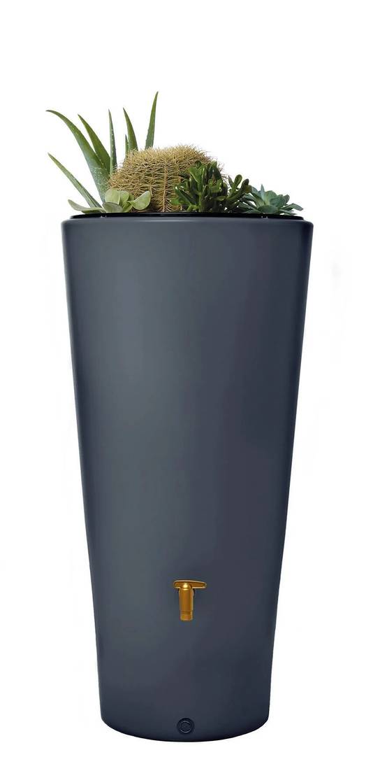 Garantia - Récupérateur d'eau pluie 220L mural bac à plante robinet inclus gris graphite Vaso 2-en-1 - GARANTIA - Image 5