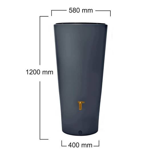 Garantia - Récupérateur d'eau pluie 220L mural bac à plante robinet inclus gris graphite Vaso 2-en-1 - GARANTIA - Image 4