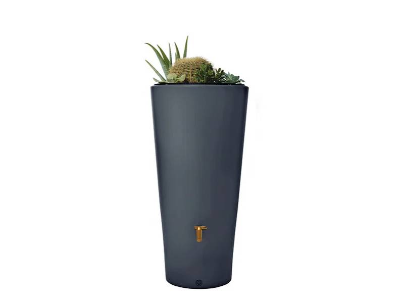 Garantia - Récupérateur d'eau pluie 220L mural bac à plante robinet inclus gris graphite Vaso 2-en-1 - GARANTIA - Image 1