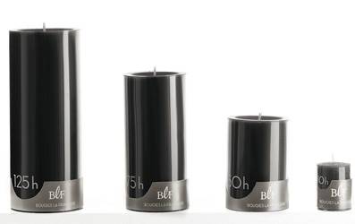 Bougies la Française - Bougie cylindrique ø7 x H15 cm noir - Image 2