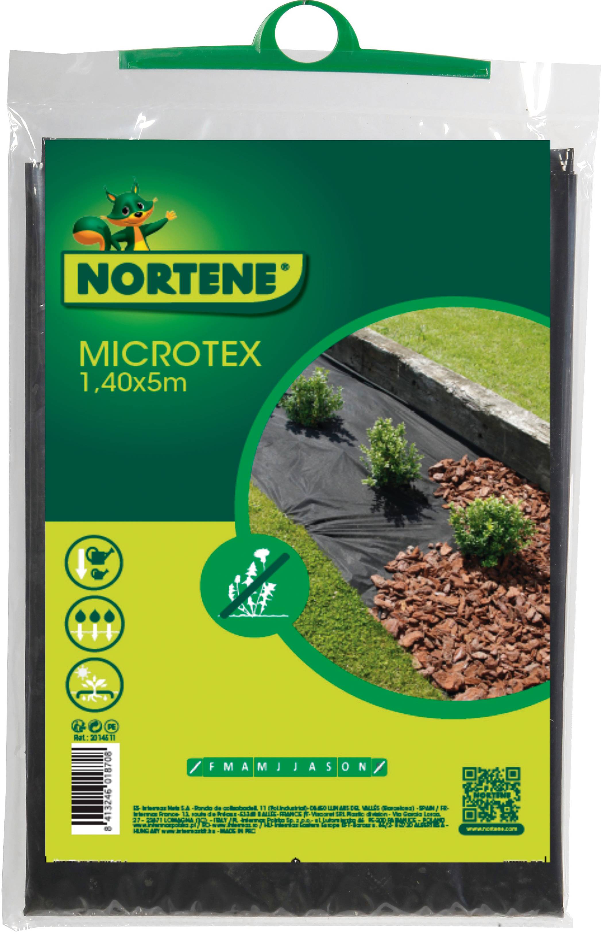 Nortène - MICROTEX Paillage micro alvéolé résistant noir 1,40x5m - Image 3