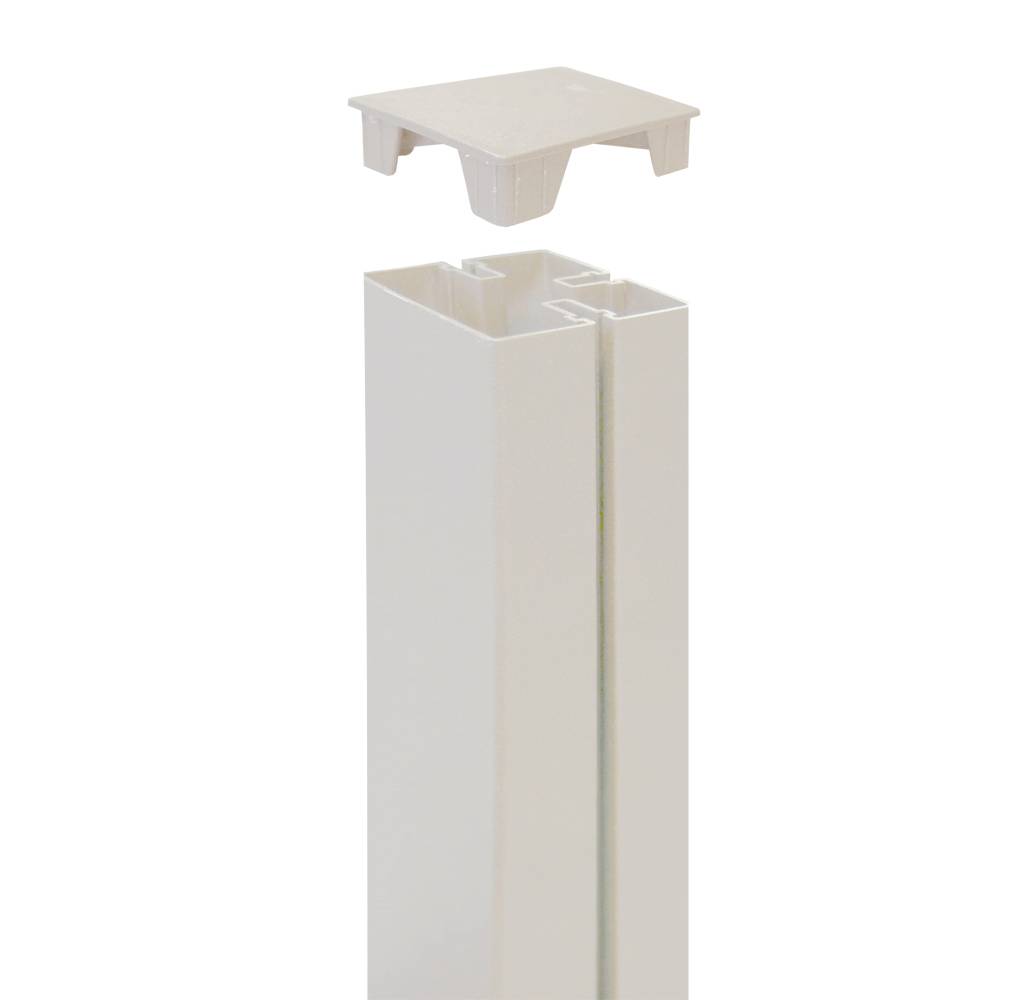 Nortène - Bouchon Poteau Polypropylène Blanc Lot de 2 - ALUPOST - Image 1