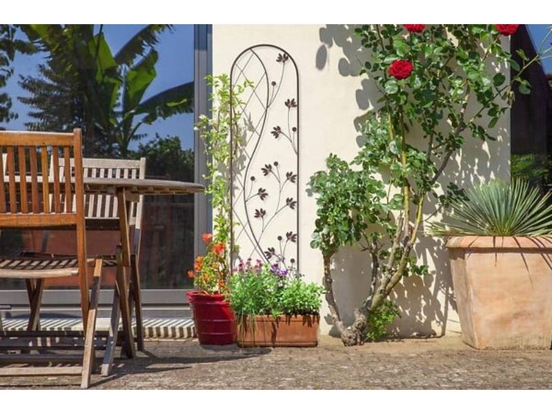 Nortène - Treillis floral métal marron l 0,35 x H 1,5 m – NORTENE - Image 1