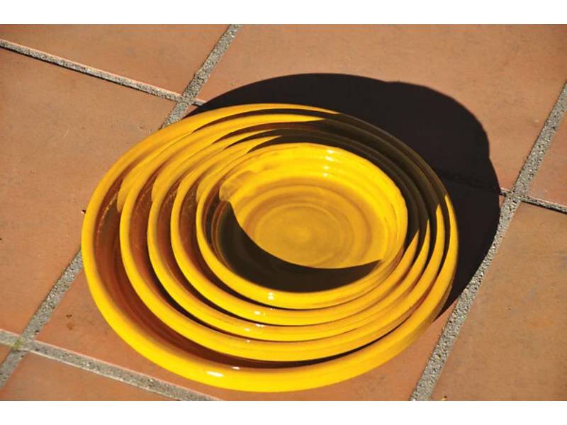 Soucoupe terre cuite ibiza sunshine - POTERIE D'ALBI
