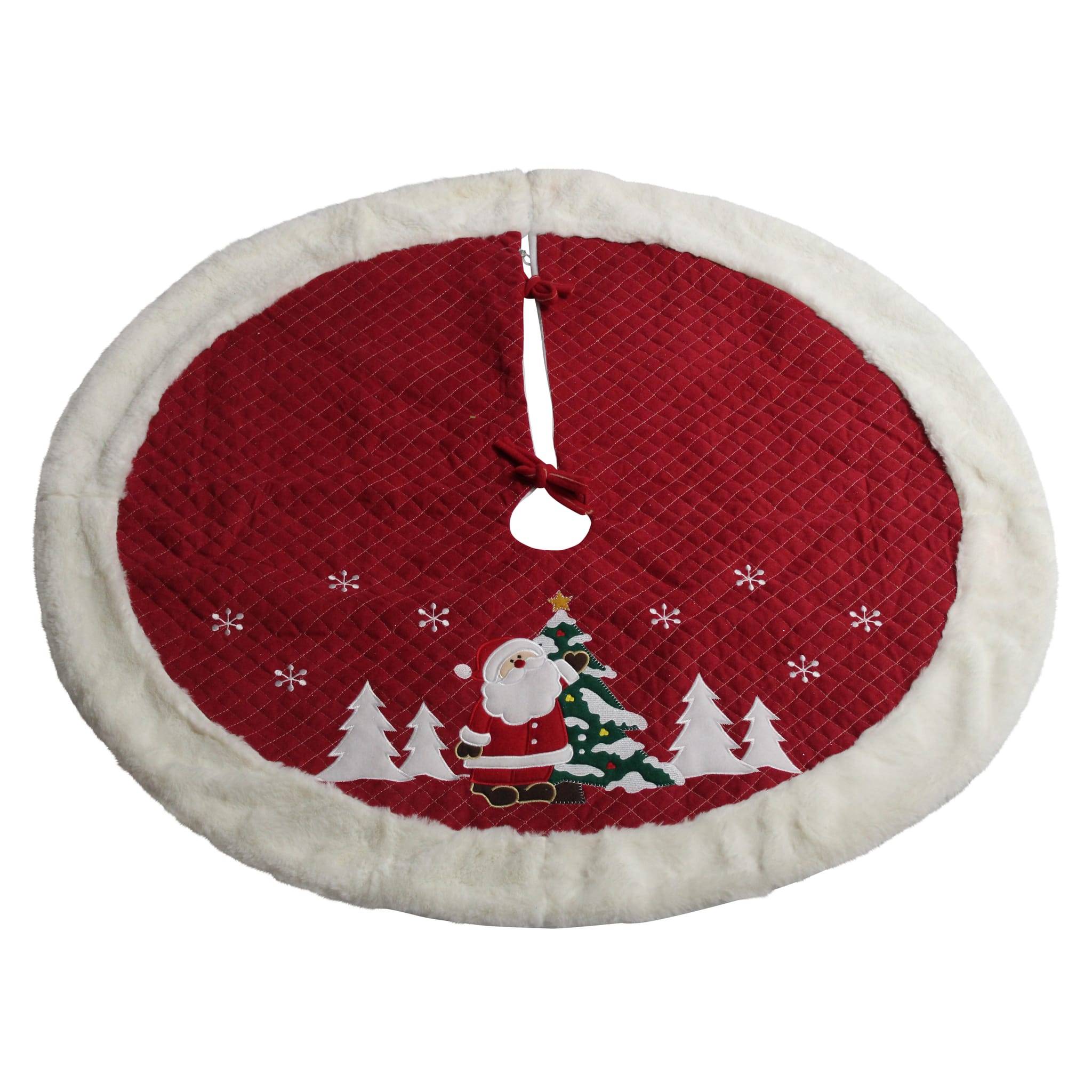 Peha - Jupe sapin Père Noël sapin 90cm vert/rouge/blanc