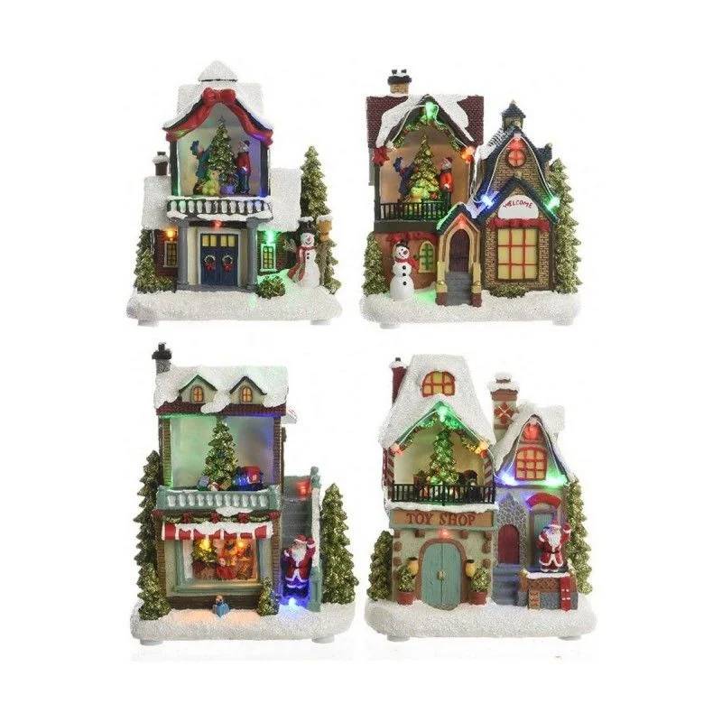 Décoration Noël LED Maison Multicolore 14 x 9 x 20 cm - LUMINEO - Image 3