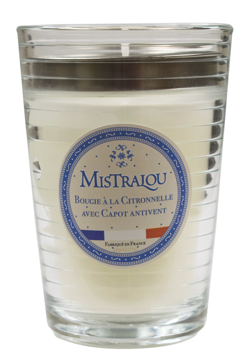 Bougie Mistralou citronnelle avec capot coupe vent - Image 3