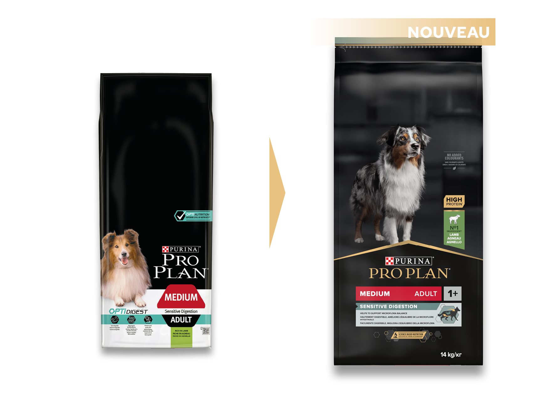 Purina Pro Plan - Croquettes chien Medium Adulte Sensitive Digestion Agneau 14 kg - PRO PLAN - Image 5