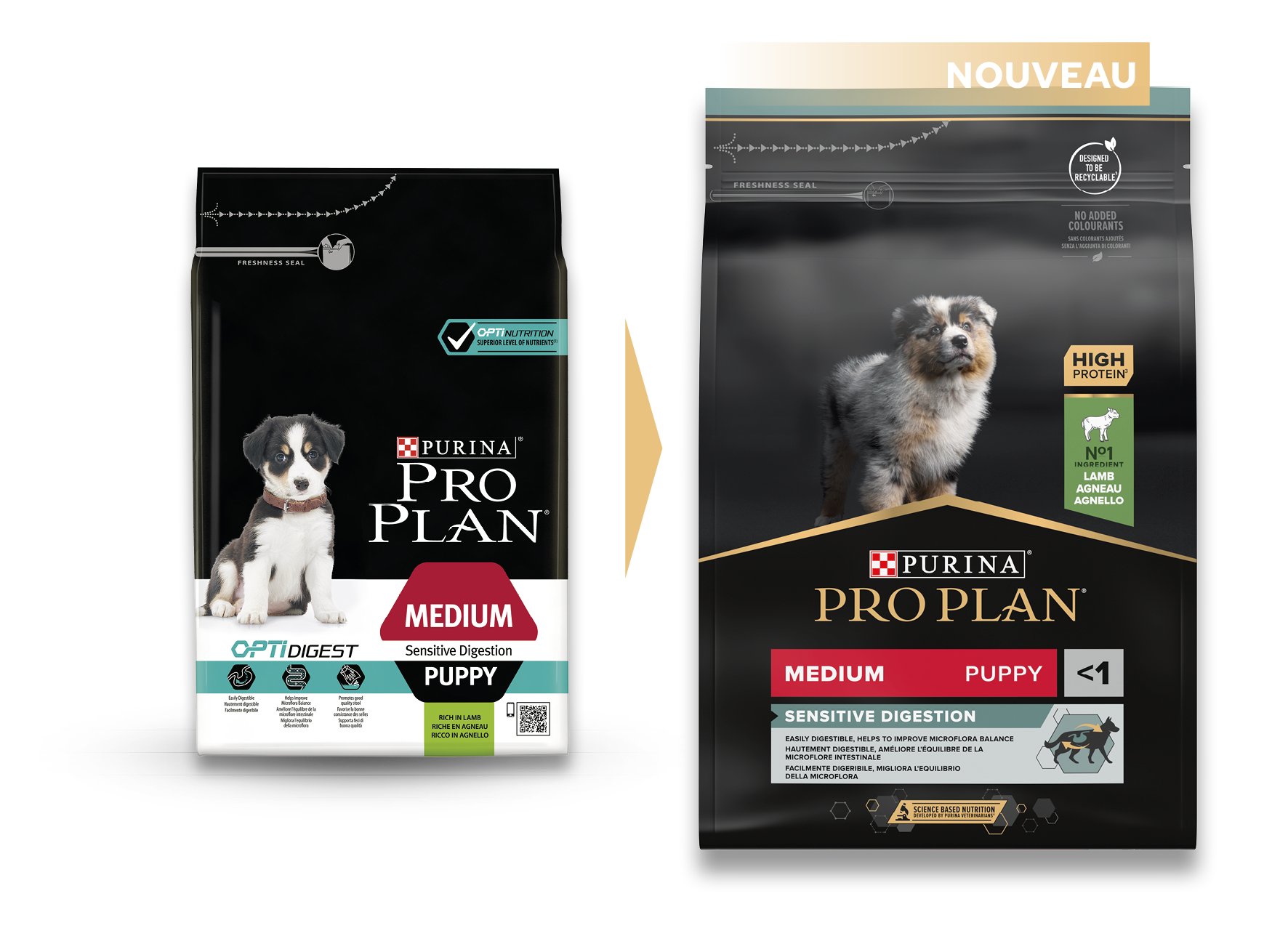 Purina Pro Plan - Croquettes chien Junior Medium Digestion Agneau  3 kg - PRO PLAN - Image 2