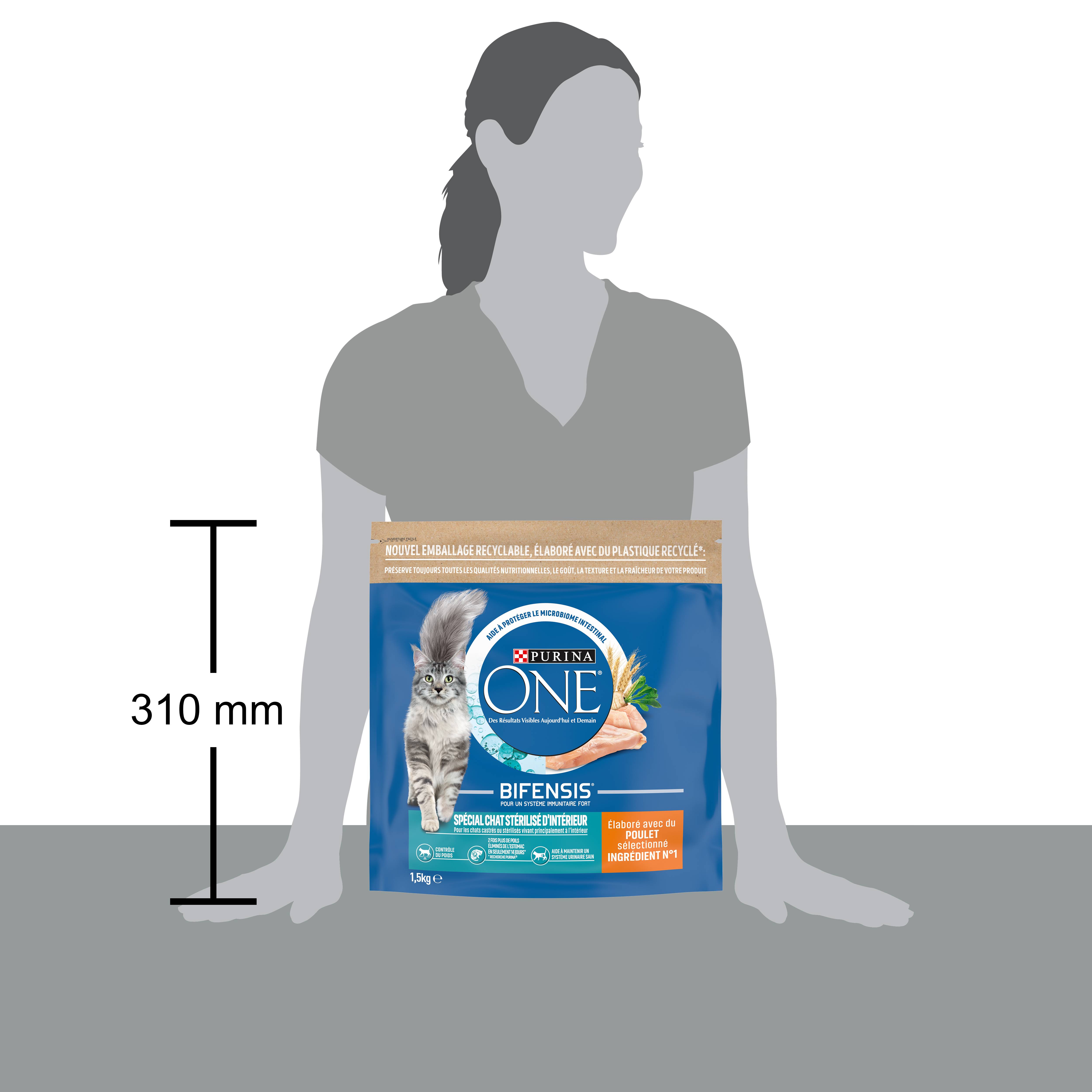 Purina One - Croquettes chat d'Intérieur Stérilisé Poulet et céréales complètes 1,5 kg - PURINA ONE - Image 4
