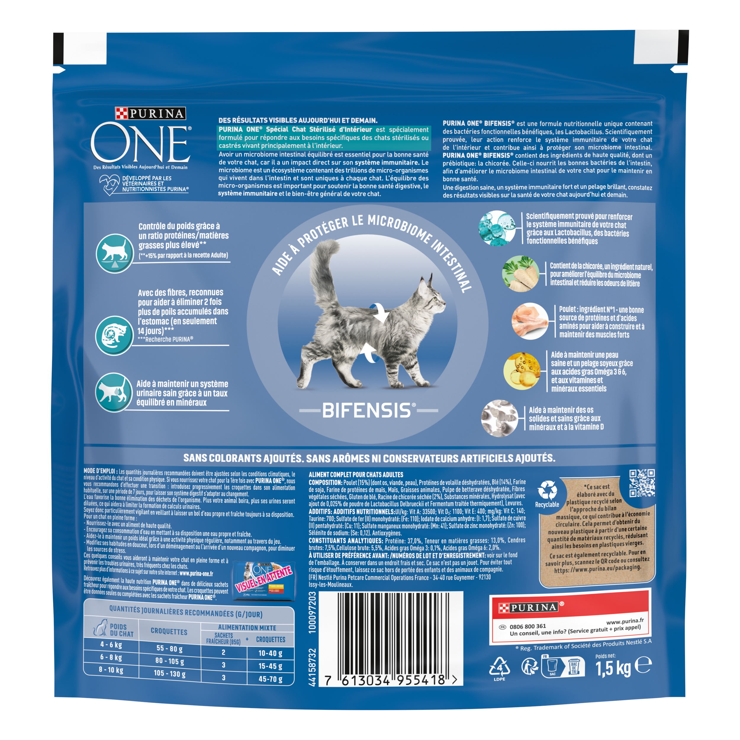 Purina One - Croquettes chat d'Intérieur Stérilisé Poulet et céréales complètes 1,5 kg - PURINA ONE - Image 8