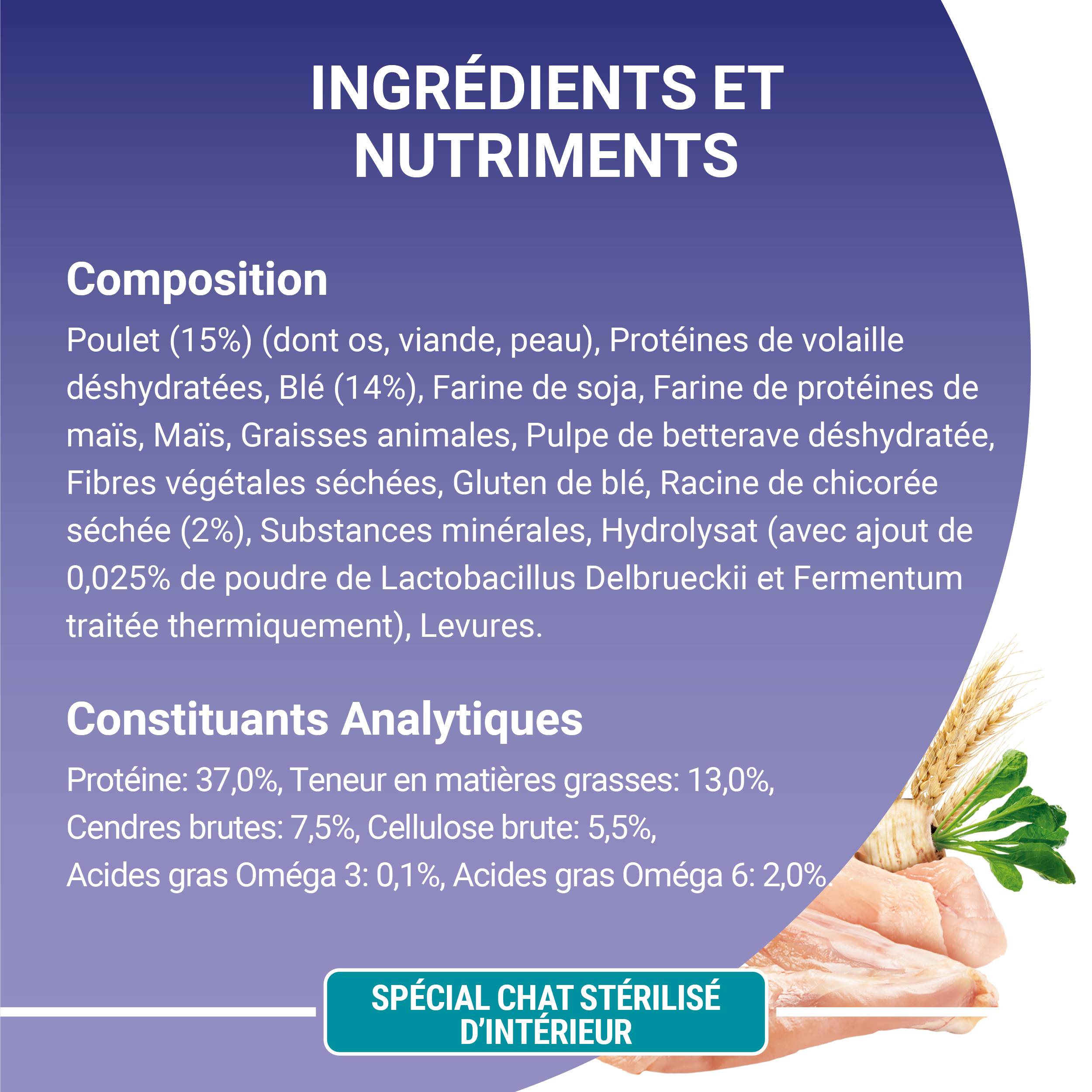 Purina One - Croquettes chat d'Intérieur Stérilisé Poulet et céréales complètes 1,5 kg - PURINA ONE - Image 7