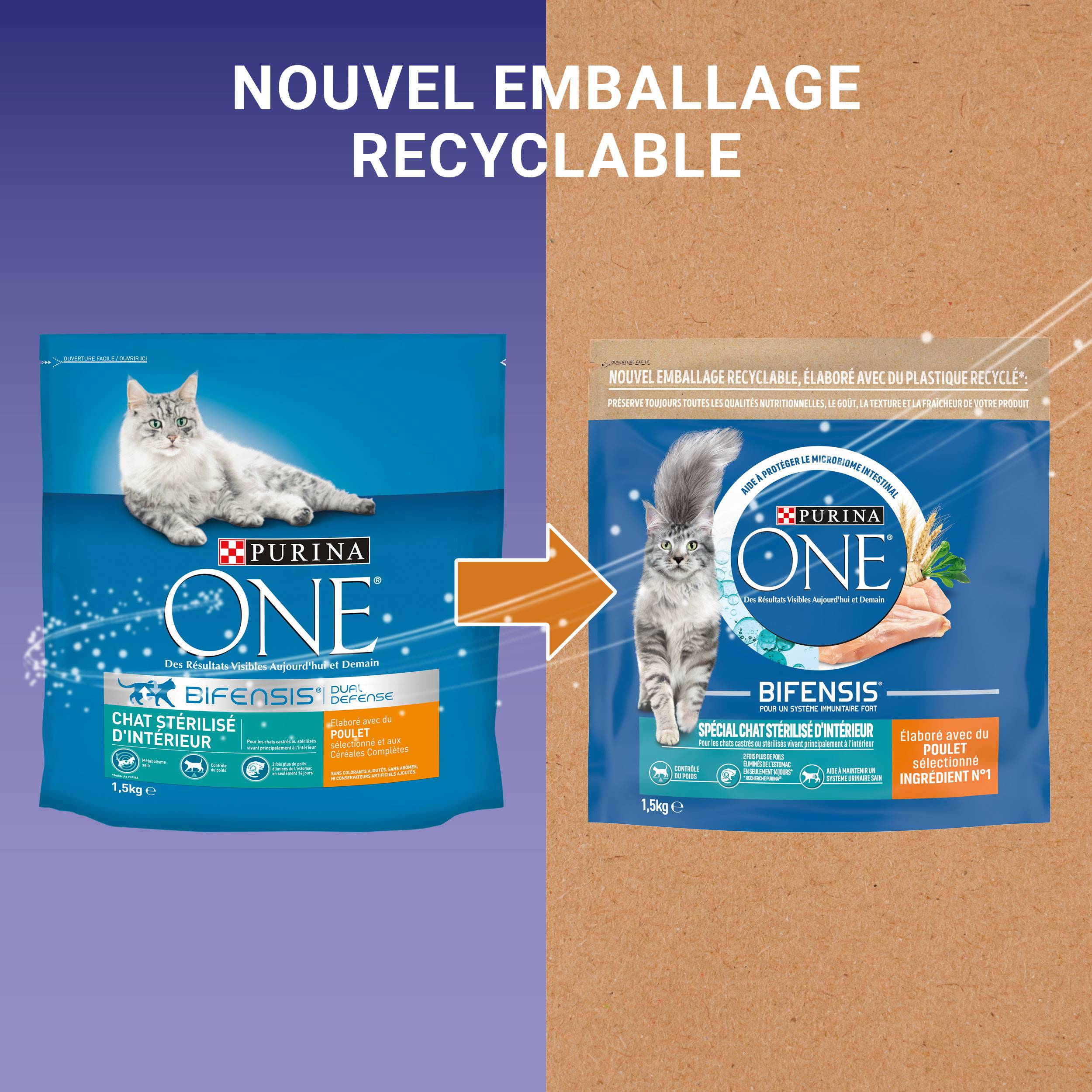 Purina One - Croquettes chat d'Intérieur Stérilisé Poulet et céréales complètes 1,5 kg - PURINA ONE - Image 6