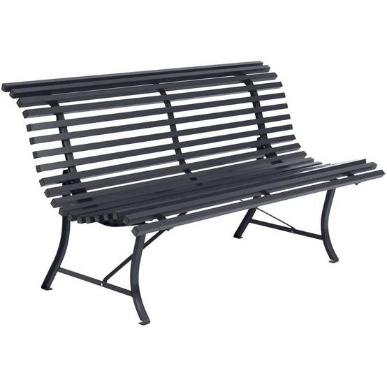 Fermob - Banc de jardin acier gris carbone 3 places Louisiane Fermob - Image 2