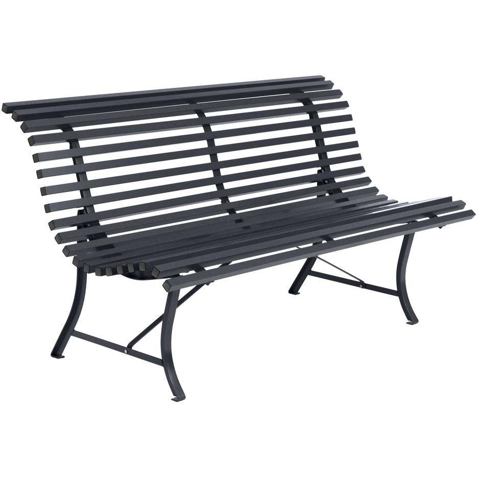 Fermob - Banc de jardin acier gris carbone 3 places Louisiane Fermob - Image 2