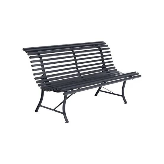 Fermob - Banc de jardin acier gris carbone 3 places Louisiane Fermob - Image 1