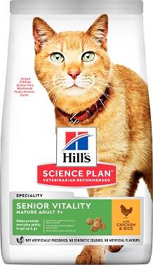 Hill's Pet Nut - Chat Mature Adult 7+ Senior Vitality Poulet Riz 1,5kg