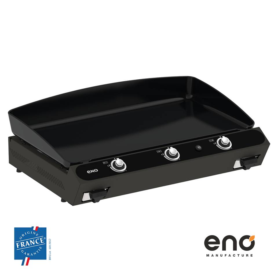 Eno - Eno - Plancha Bergerac 75 gaz acier gris - L.77 x l.57 x H.24 cm - Image 1