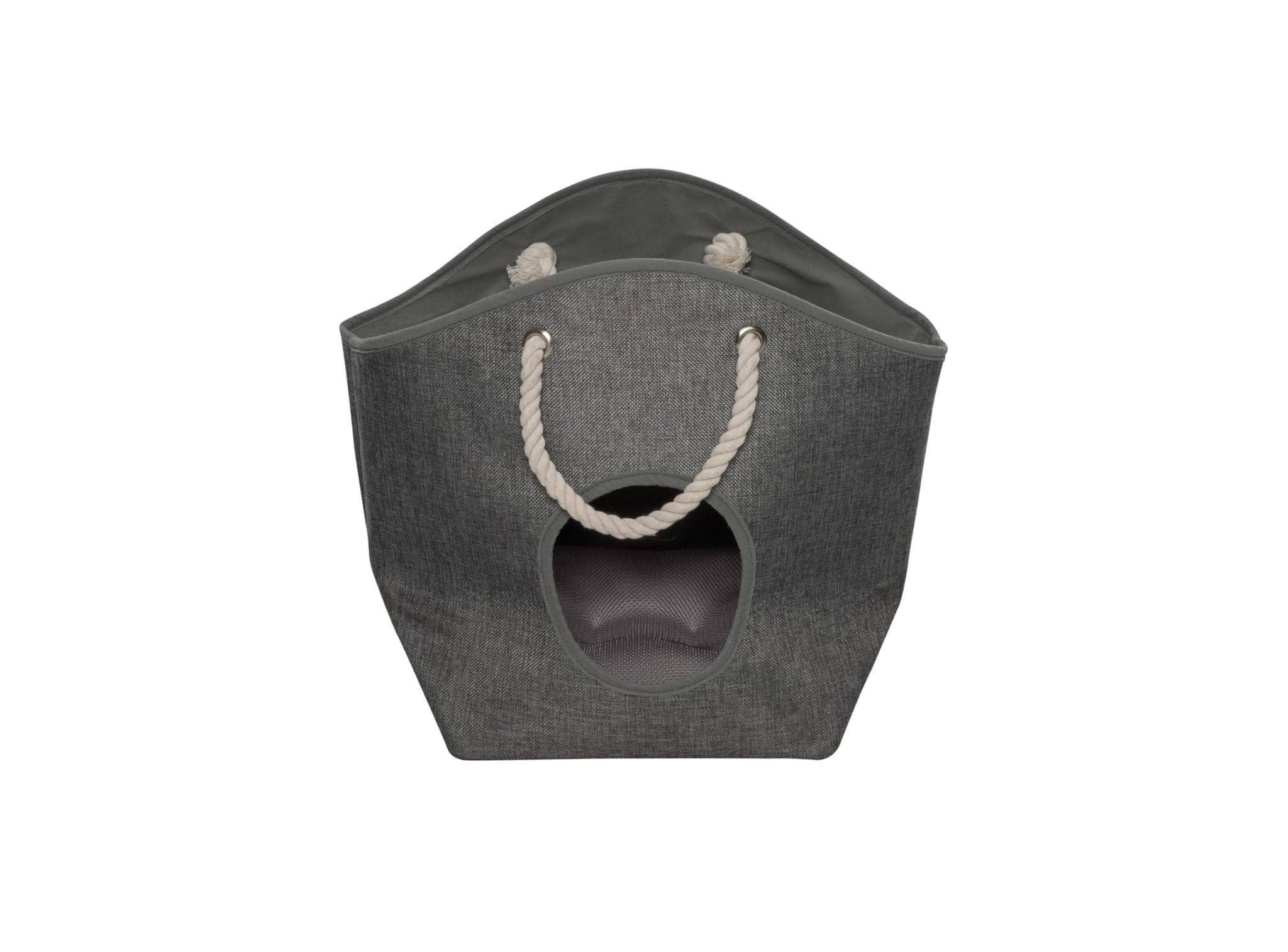Panier pour chat ou petit chien Laundry bag gris - Image 4