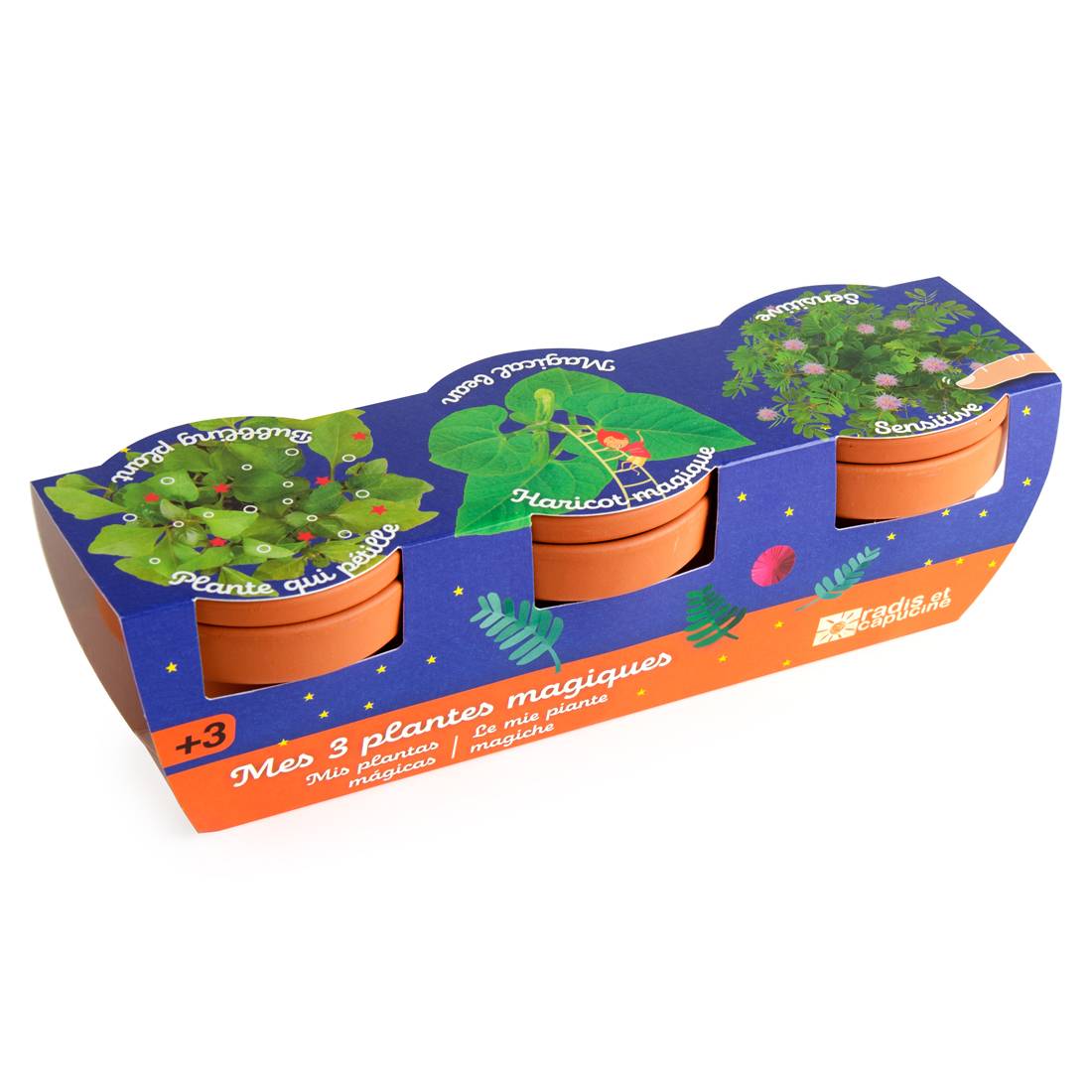 Radis et Capucine - Trio 3 pots plantes magiques - Radis et Capucine - Image 1