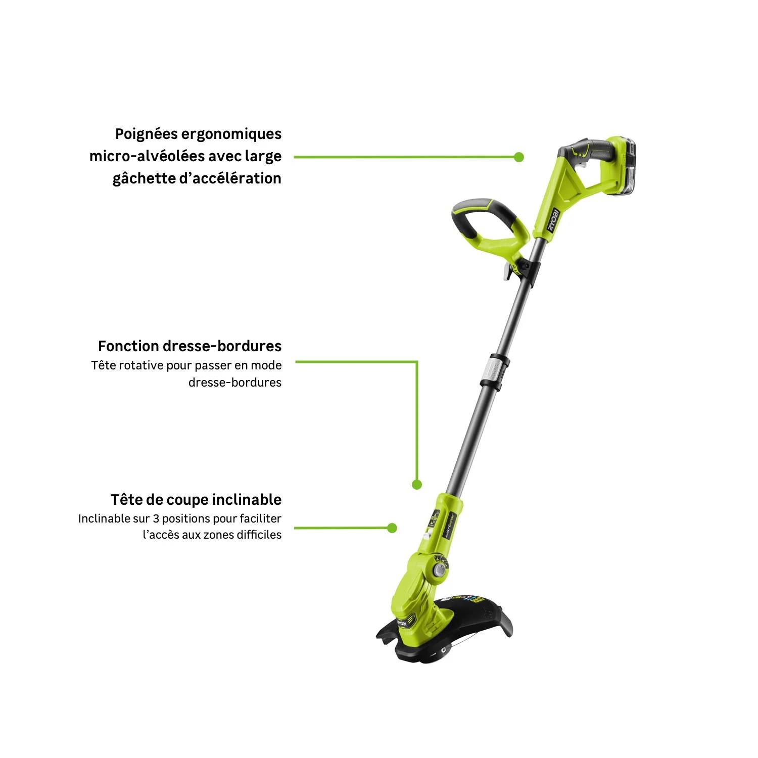 Ryobi - Coupe-bordures sans fil 18V batterie et chargeur rapide inclus Ø 30 cm RLT183225F – RYOBI - Image 9