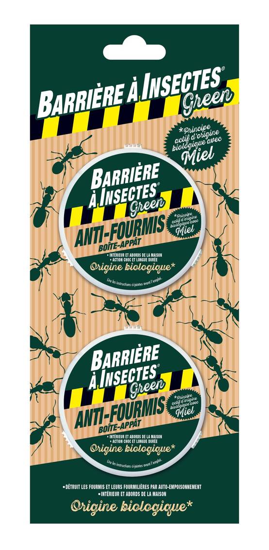 Barrière à insectes Green - Anti-Fourmis boîte appât Spinosad - BARRIERE A INSECTES