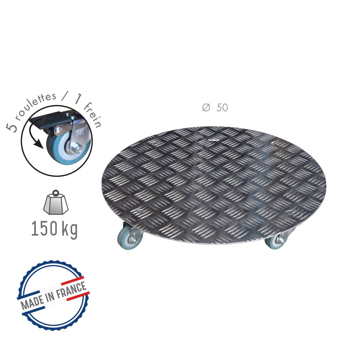 Louis Moulin - Roule-plantes Aluminium Alu Rond Ø 50 cm - LOUIS MOULIN - Image 2