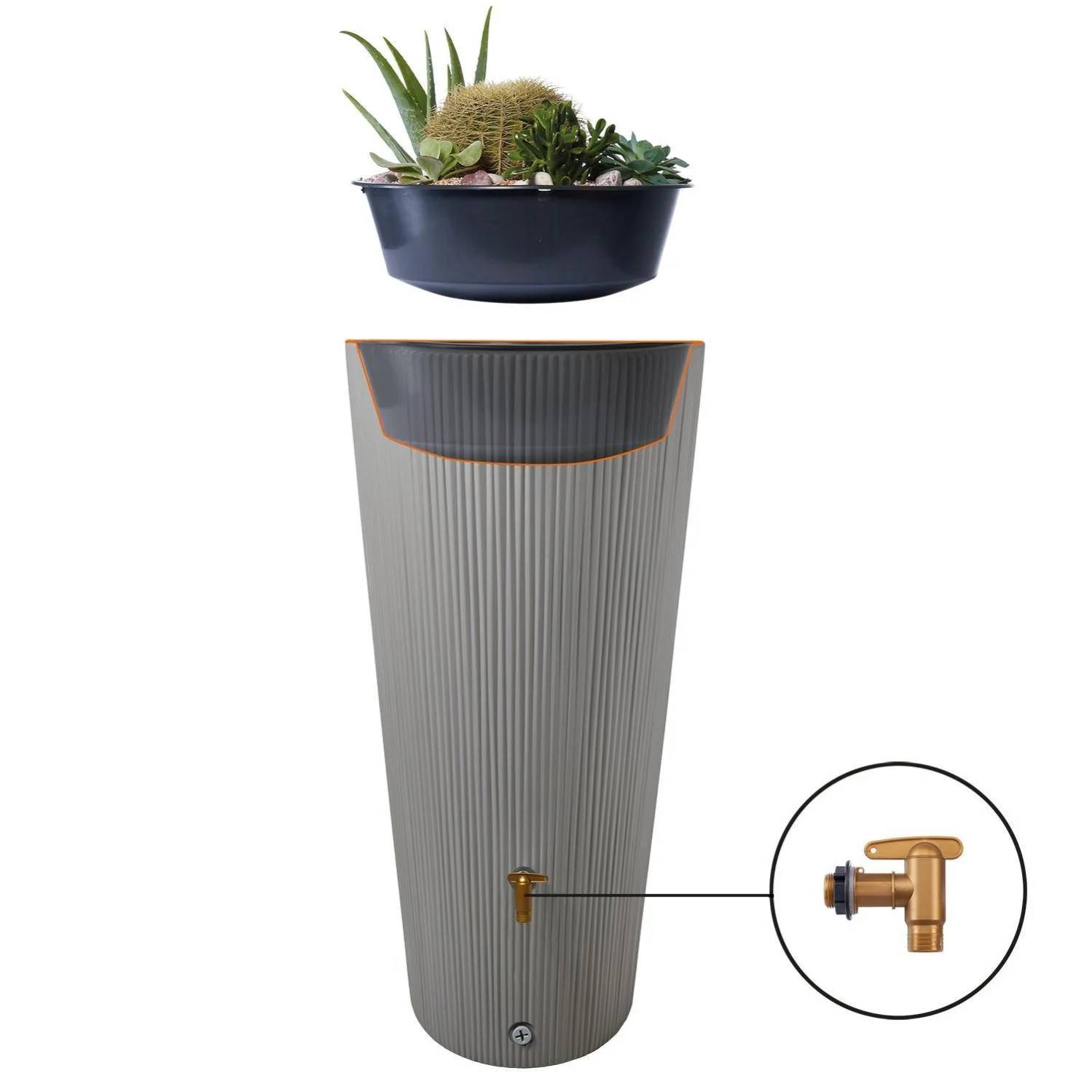 Garantia - Récupérateur d'eau de pluie 220L bac à plantes inclus Linus Gris - GARANTIA - Image 7