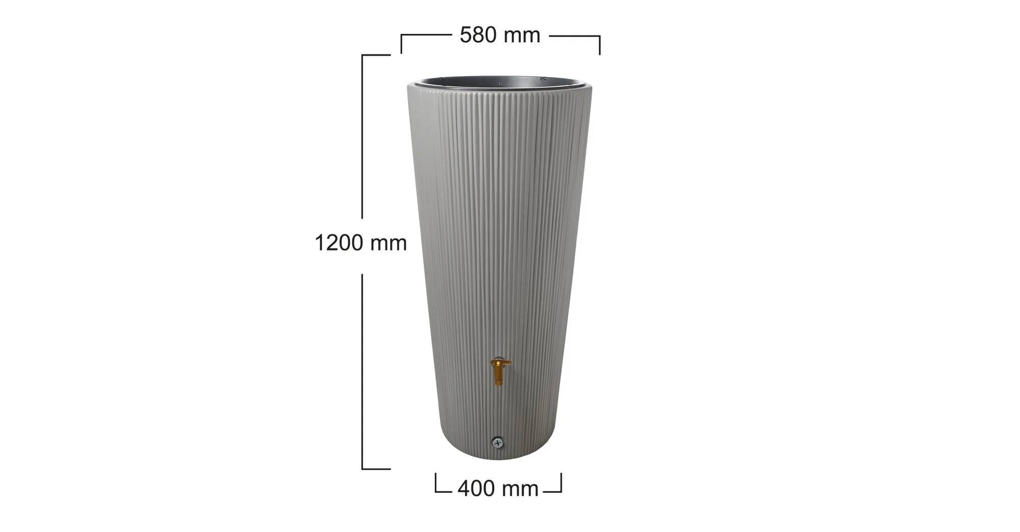 Garantia - Récupérateur d'eau de pluie 220L bac à plantes inclus Linus Gris - GARANTIA - Image 4
