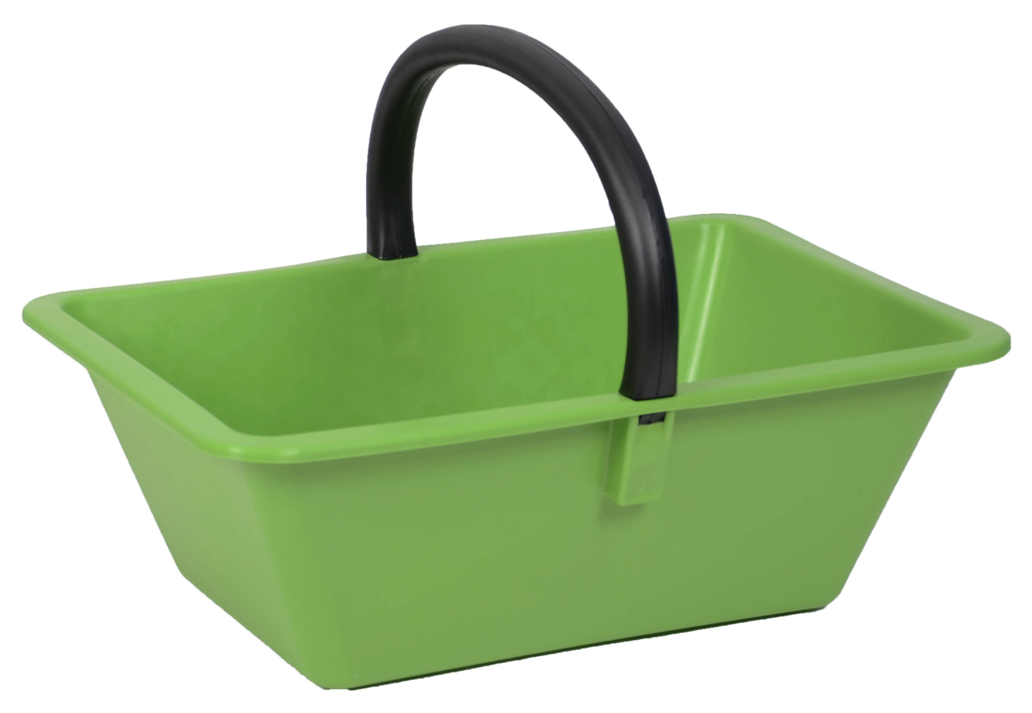 EDA Plastiques - EDA - Panier de ramassage avec anse - Coloris vert matcha