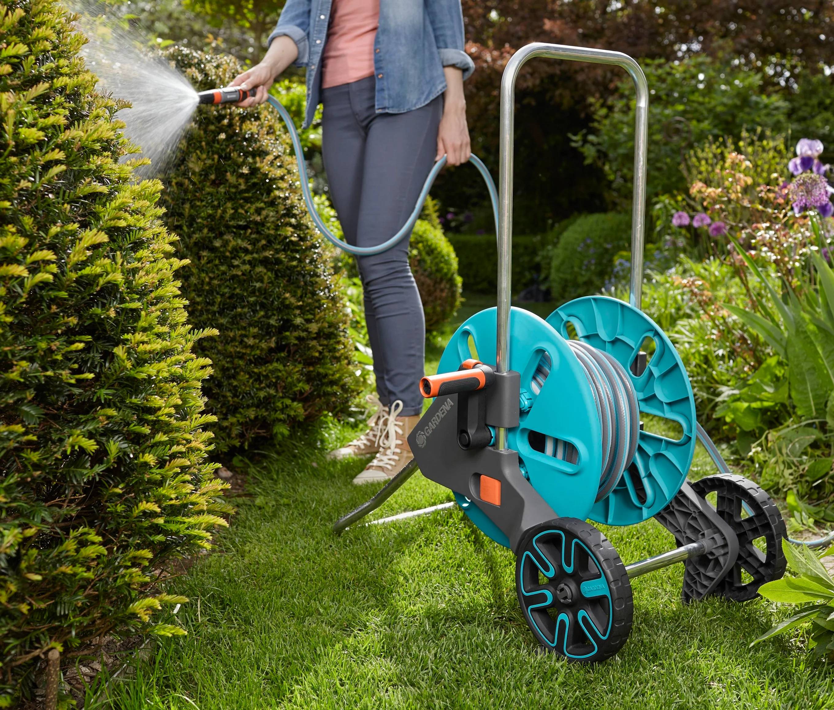 Gardena - Dévidoir de Jardin Roues Acier Bleu 25m Ø15mm – GARDENA - Image 9