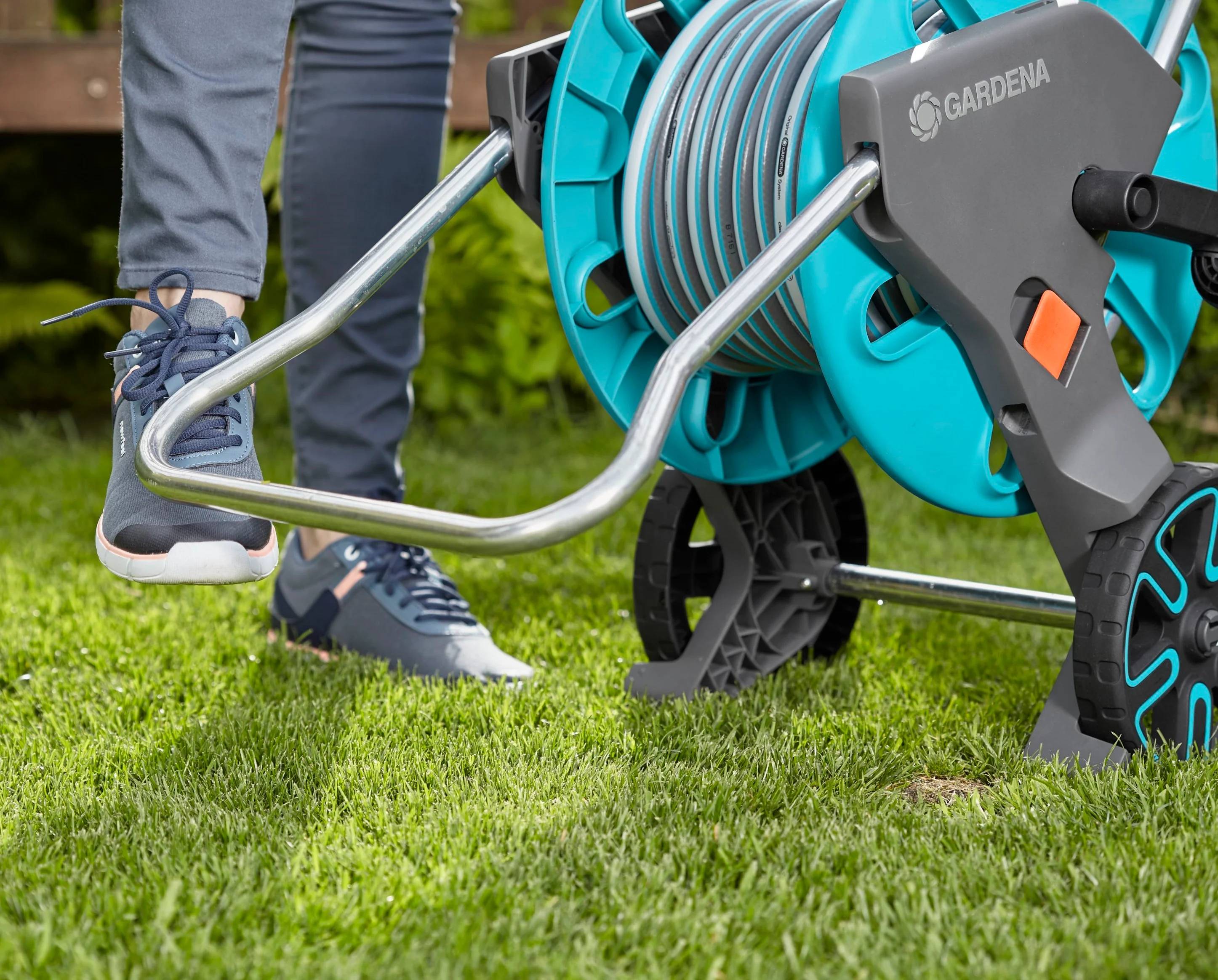 Gardena - Dévidoir de Jardin Roues Acier Bleu 25m Ø15mm – GARDENA - Image 12