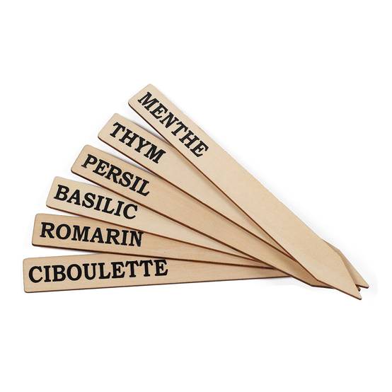 La Cordeline - La Cordeline - 6 étiquettes en bois avec marquage H.18 cm - Image 1