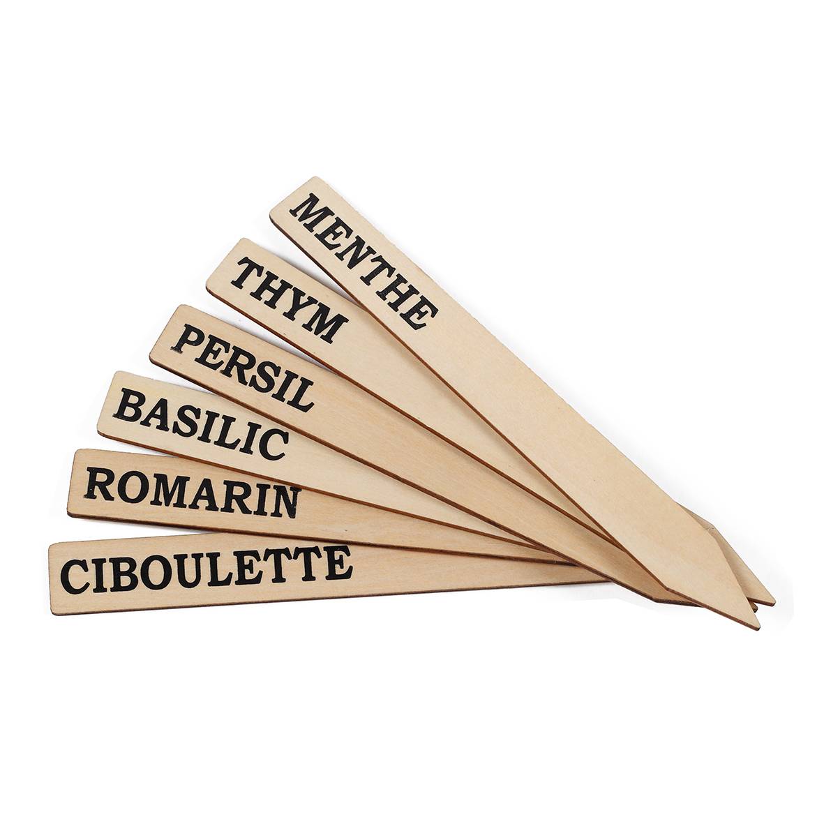 La Cordeline - La Cordeline - 6 étiquettes en bois avec marquage H.18 cm