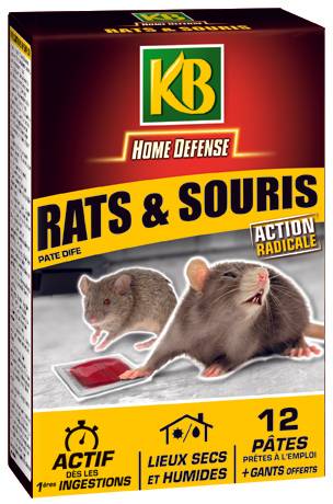 KB Home Defense - KB Home Defense - Pâtes répulsives anti rats & souris 120 g - Image 1