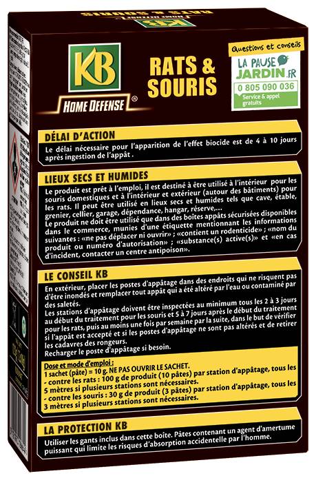 KB Home Defense - KB Home Defense - Pâtes répulsives anti rats & souris 120 g - Image 2