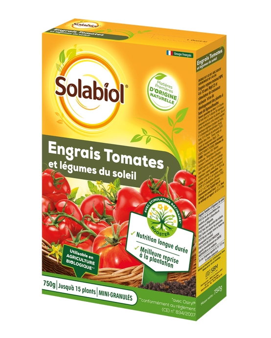Solabiol - Engrais tomates et légumes fruits 750g - SOLABIOL - Image 1