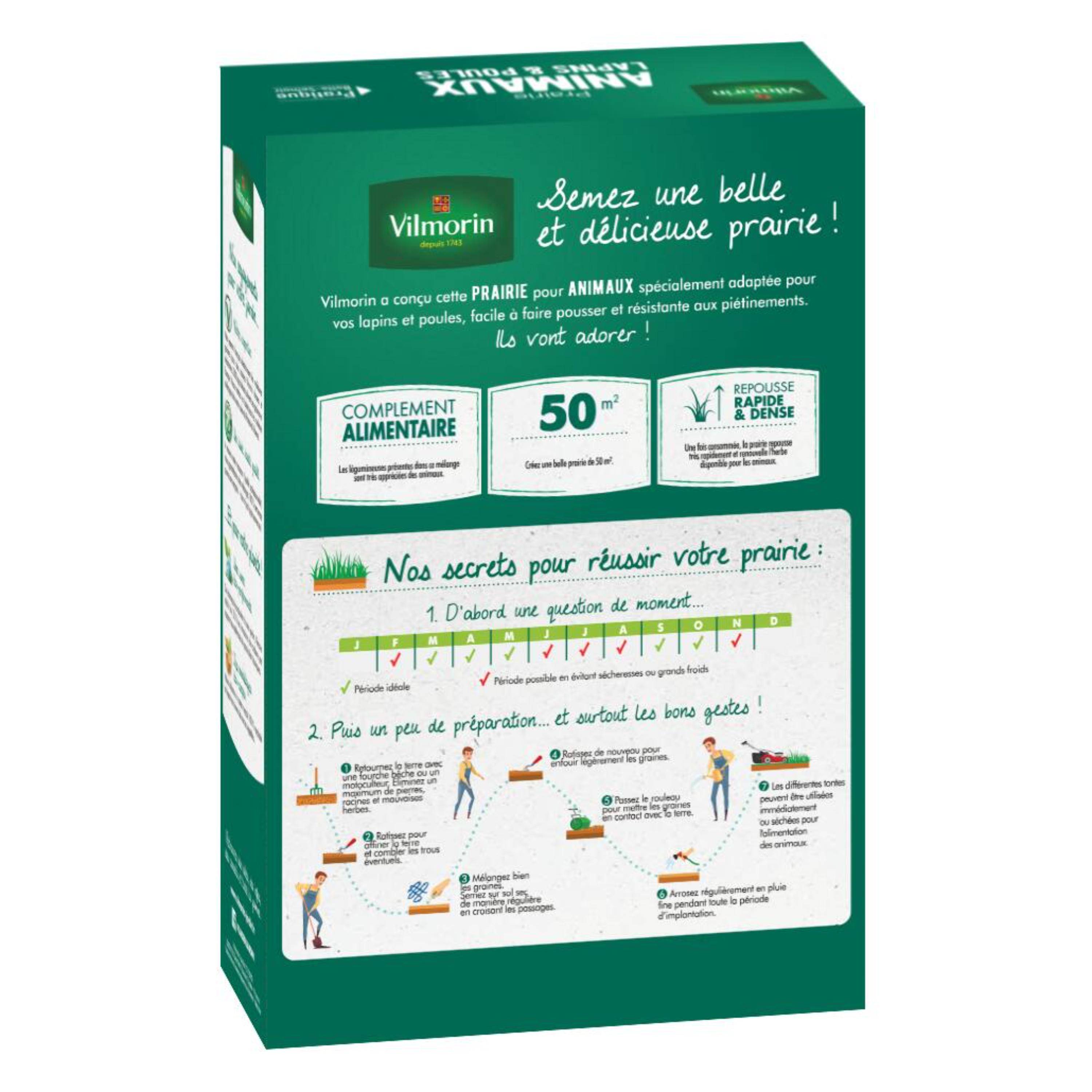Vilmorin - Prairie lapins et poules boite de 500g - Vilmorin - Image 2