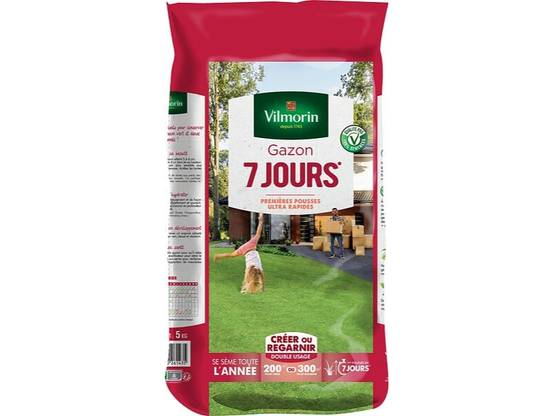 Vilmorin - Gazon 7 jours semences 5 kg - VILMORIN - Image 1