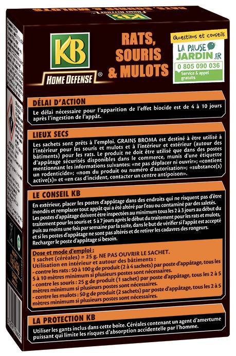 KB Home Defense - Rats souris mulot céréale 125 g - Image 2