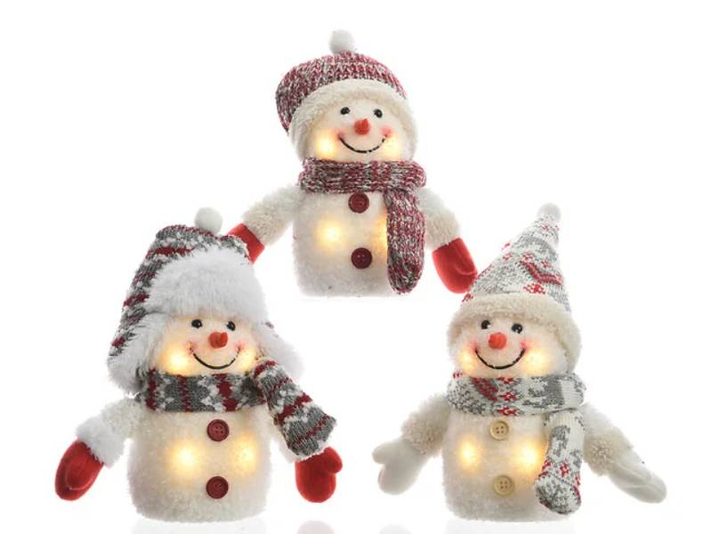 Luminéo - Luminéo - LED Figurine Bonhomme neige - blanc chaud - H.15 cm - Image 1