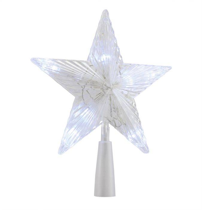 Blachere Illumination - Cimier de sapin en forme d'étoile avec 7 LEDS teint blanc pur - Image 1