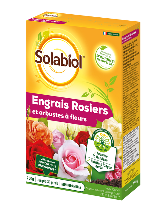 Solabiol - Engrais rosiers et arbustes naturel 750 g - SOLABIOL - Image 1