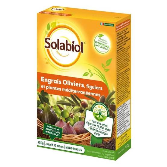 Solabiol - Engrais oliviers et plantes méditerranéennes 750 g - SOLABIOL